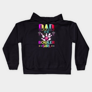 Dad of the bowler girl matching family bowling Kids Hoodie